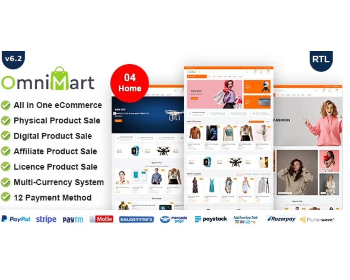 OmniMart - eCommerce CMS | Laravel eCommerce script