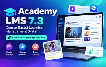 Academy LMS 7.3 - Course Based Learning Management System - Easy Install