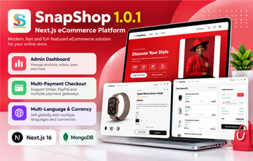 SnapShop 1.0.1 - Next.js 16 eCommerce Platform with MongoDB, Admin Dashboard & Multi-Payment