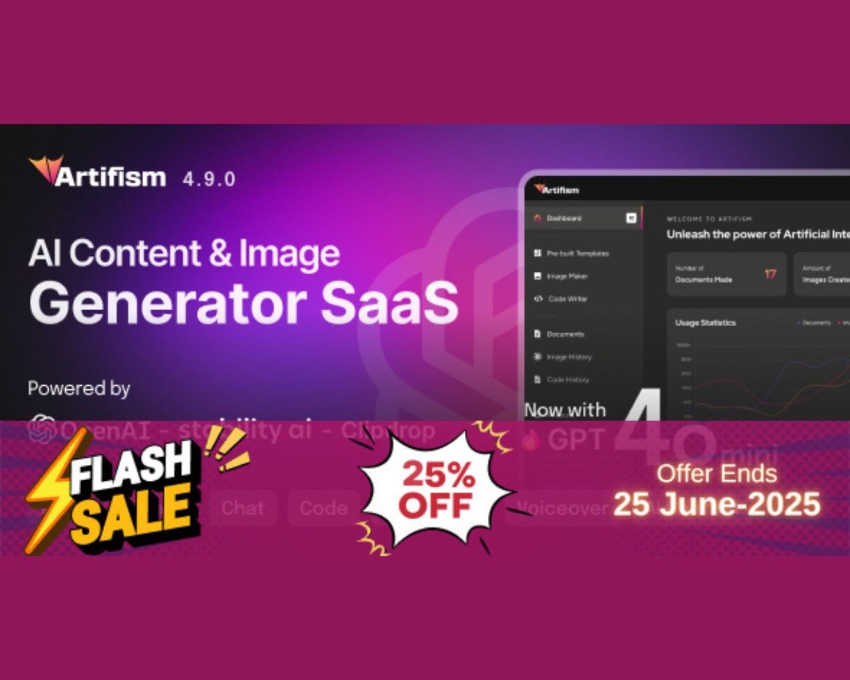 Artifism - AI Content & Image Generator SaaS